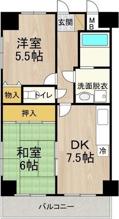 長居駅 徒歩9分 4階の物件間取画像